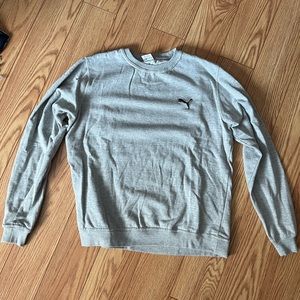 Puma Gray Crew Neck Sweat Shirt